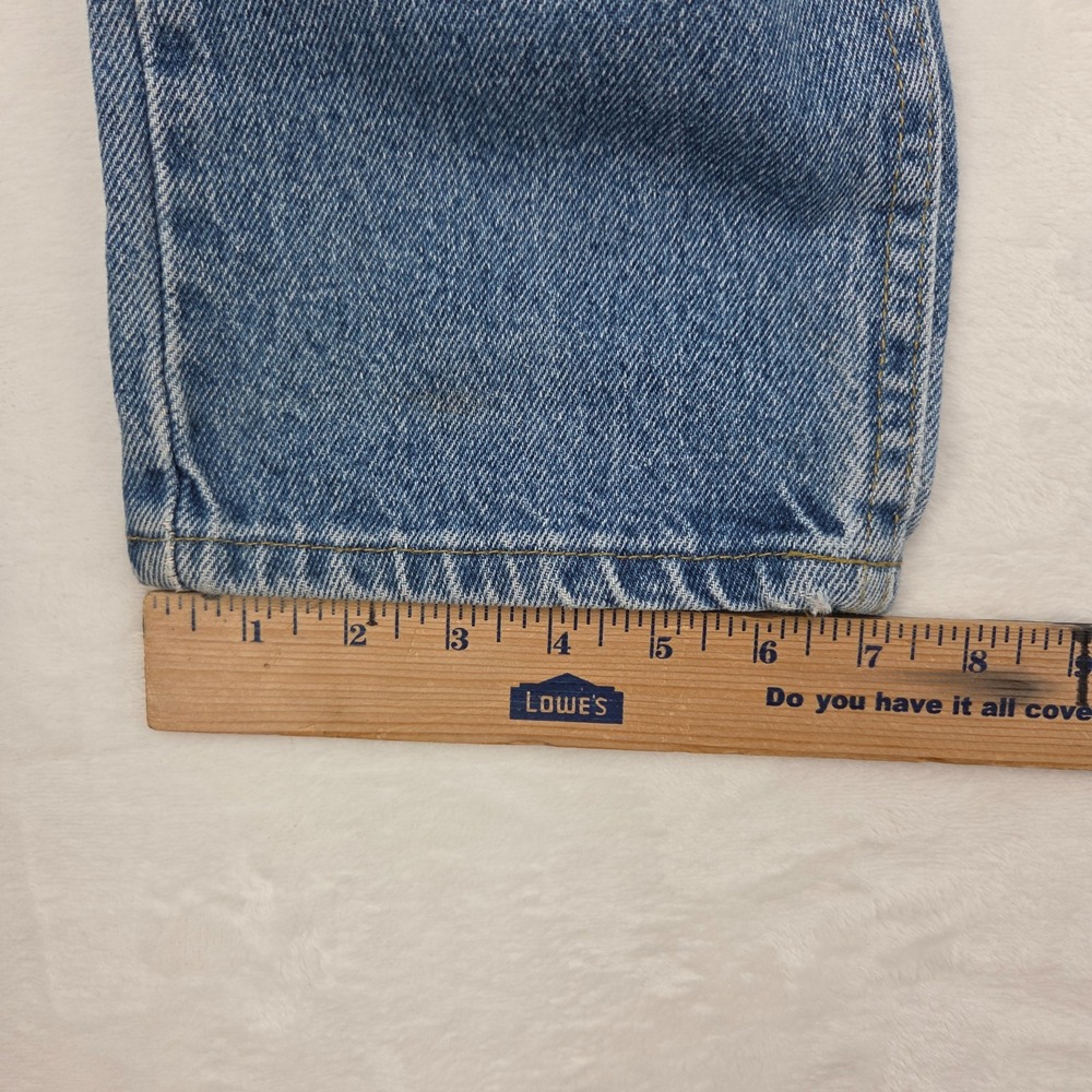 VTG Lee Mens Straight Leg Jeans 33x36 Fits 32x35 Blue Union Made USA 205-5591 - Picture 12 of 16